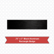 Picture of Rectangular .75" x 3" Black Aluminum Name Badge with Squared Corners