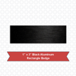 Picture of Rectangular 1" x 3" Black Aluminum Name Badge with Squared Corners