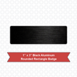 Picture of Rectangular 1" x 3" Black Aluminum Name Badge with Rounded Corners
