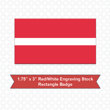 Picture of Rectangular 1.75" x 3" Red/White Engraving Stock Name Badge with Squared Corners