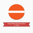 Picture of Round 2" Orange/White Engraving Stock Name Badge